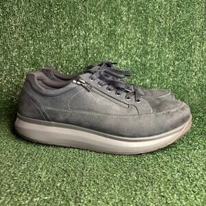 Joya Bruno Side Zip Orthopedic‎ Nubuck Walking Sneakers Dark Blue Mens Size 12